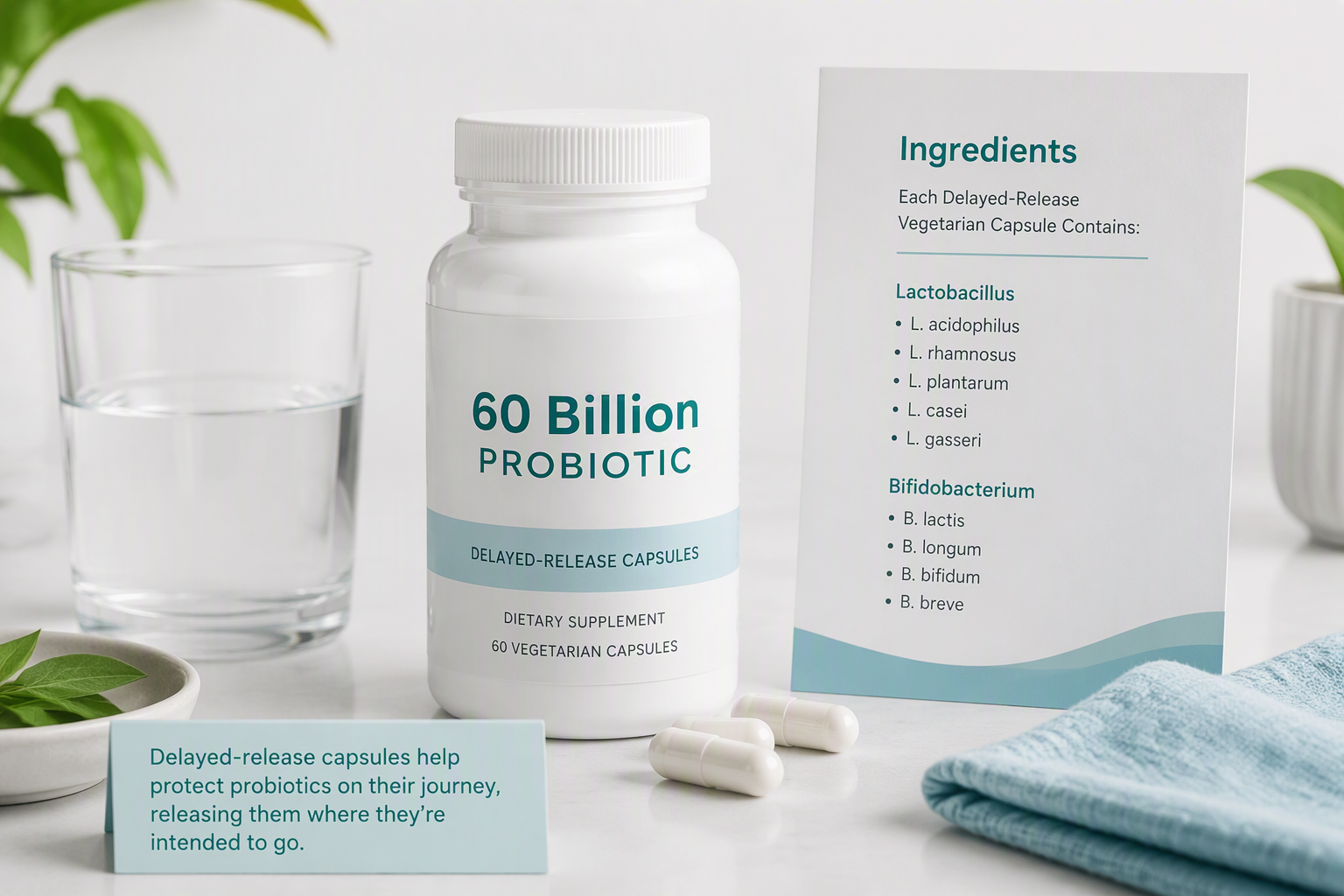 Physician’s Choice 60 Billion probiotic capsules with Lactobacillus and Bifidobacterium species