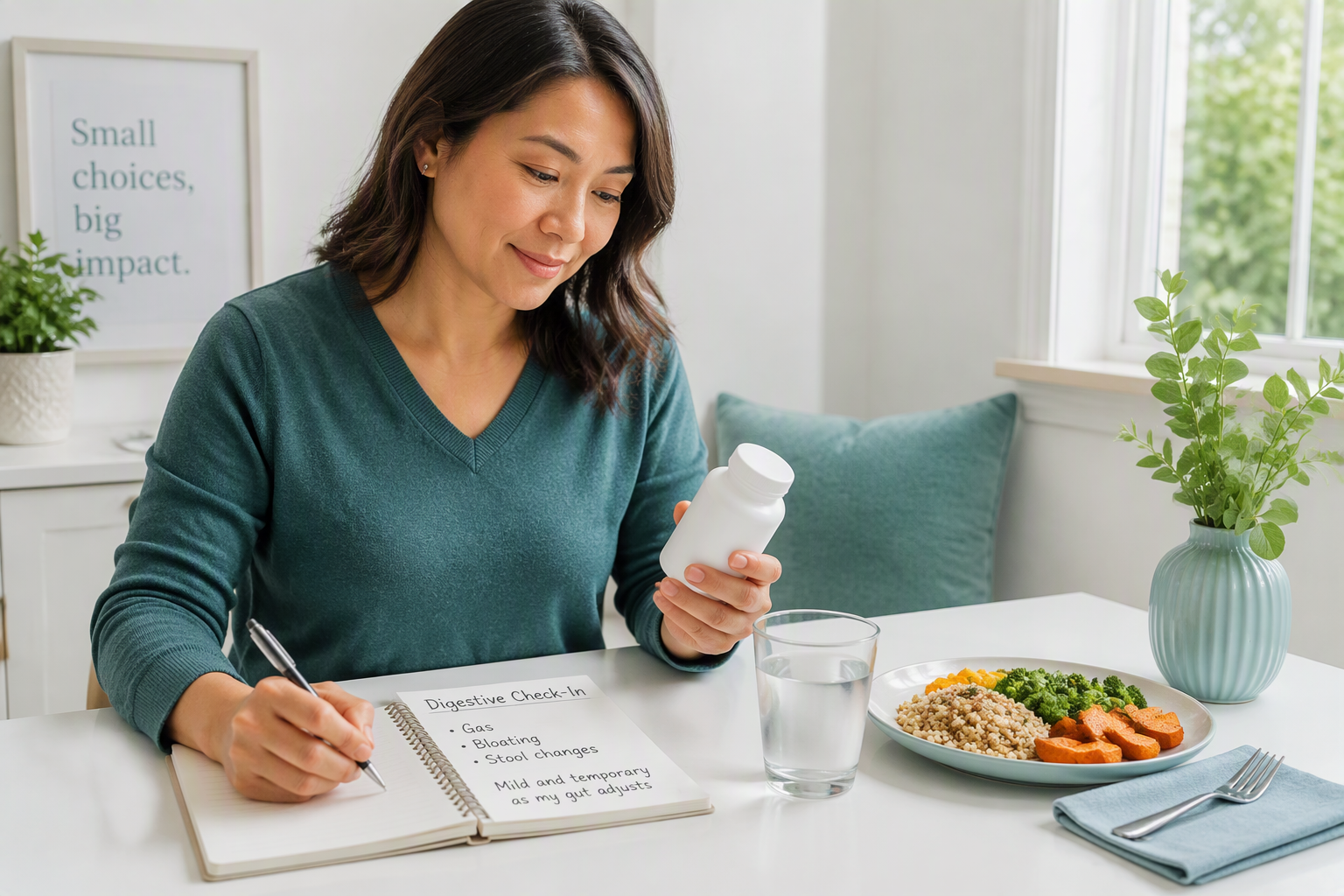 Common probiotic side effects such as gas, bloating, and temporary stool changes