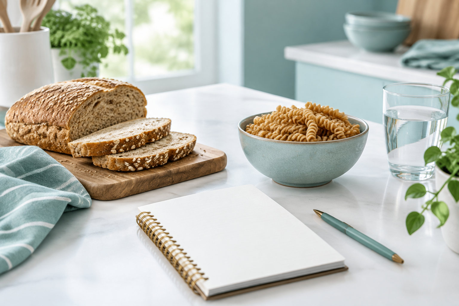 Wheat foods and symptom journal illustrate questions about gluten sensitivity and IBS