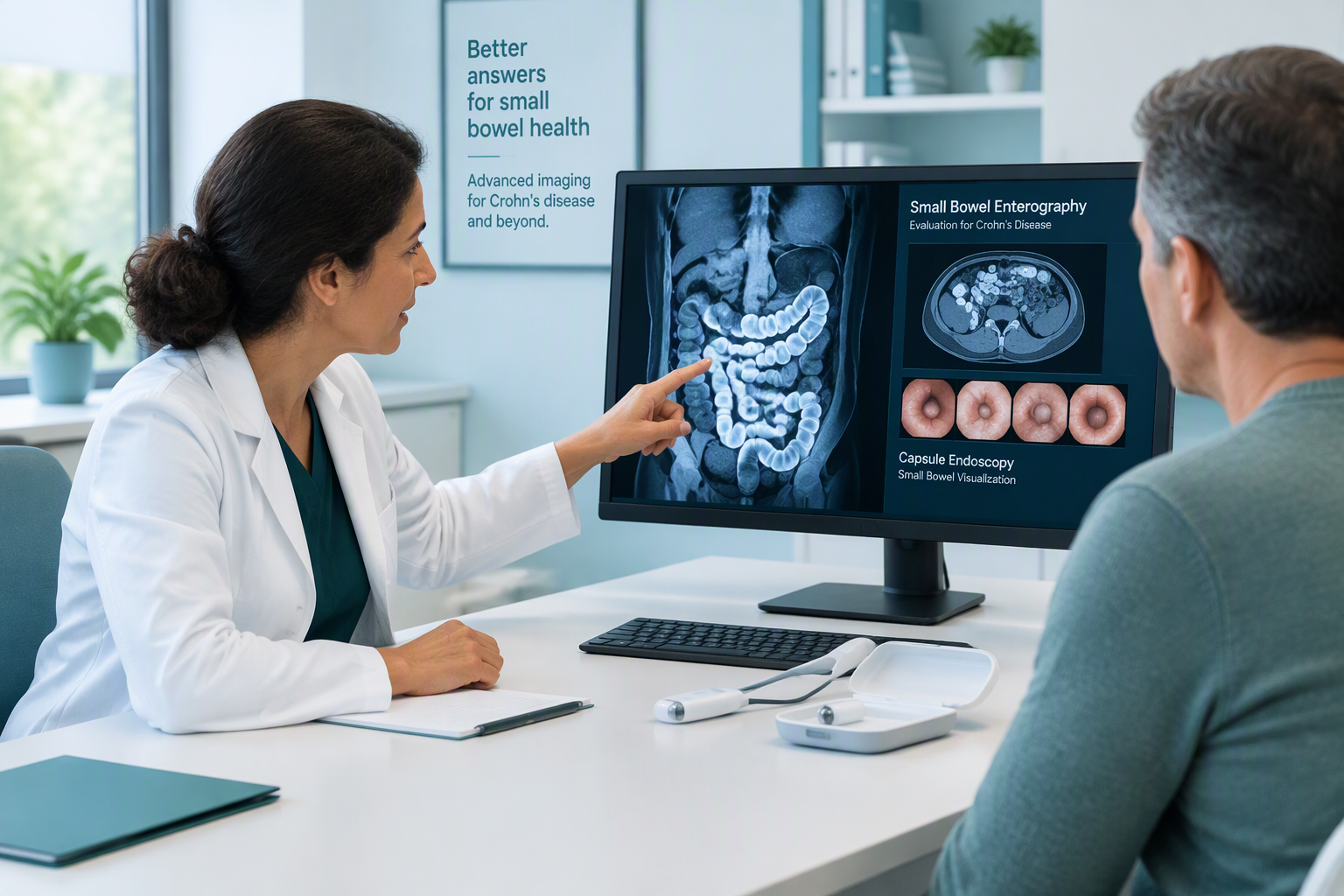 Small-bowel imaging and capsule endoscopy for Crohn's disease diagnosis