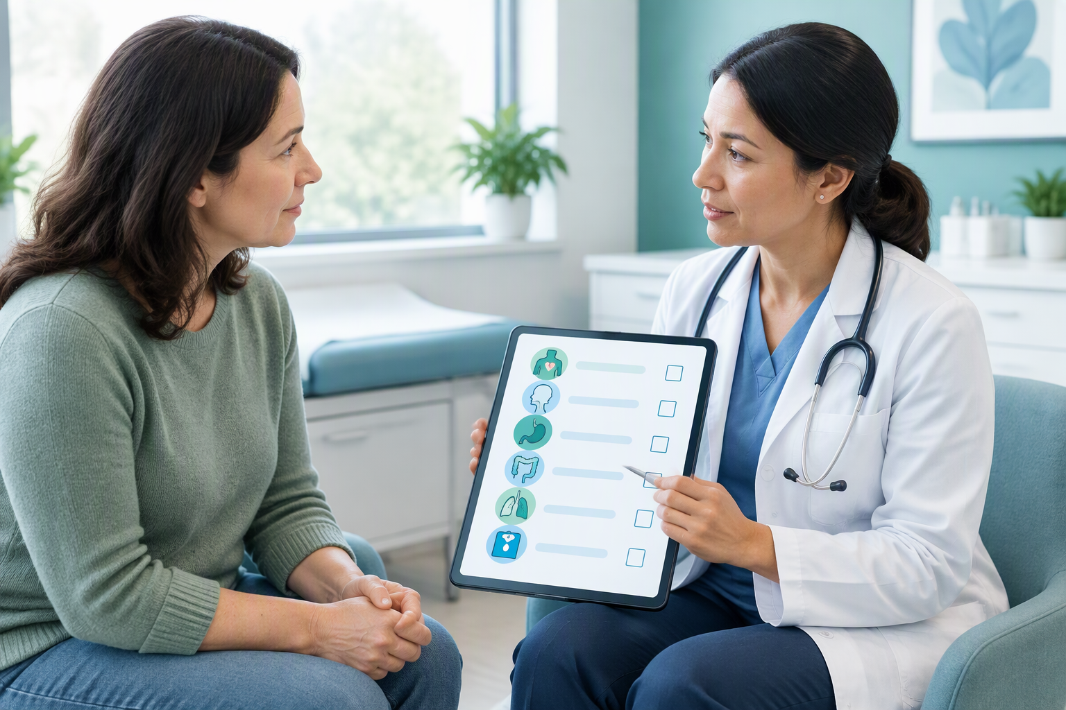 Medical consultation about urgent GERD warning signs and acid reflux complications
