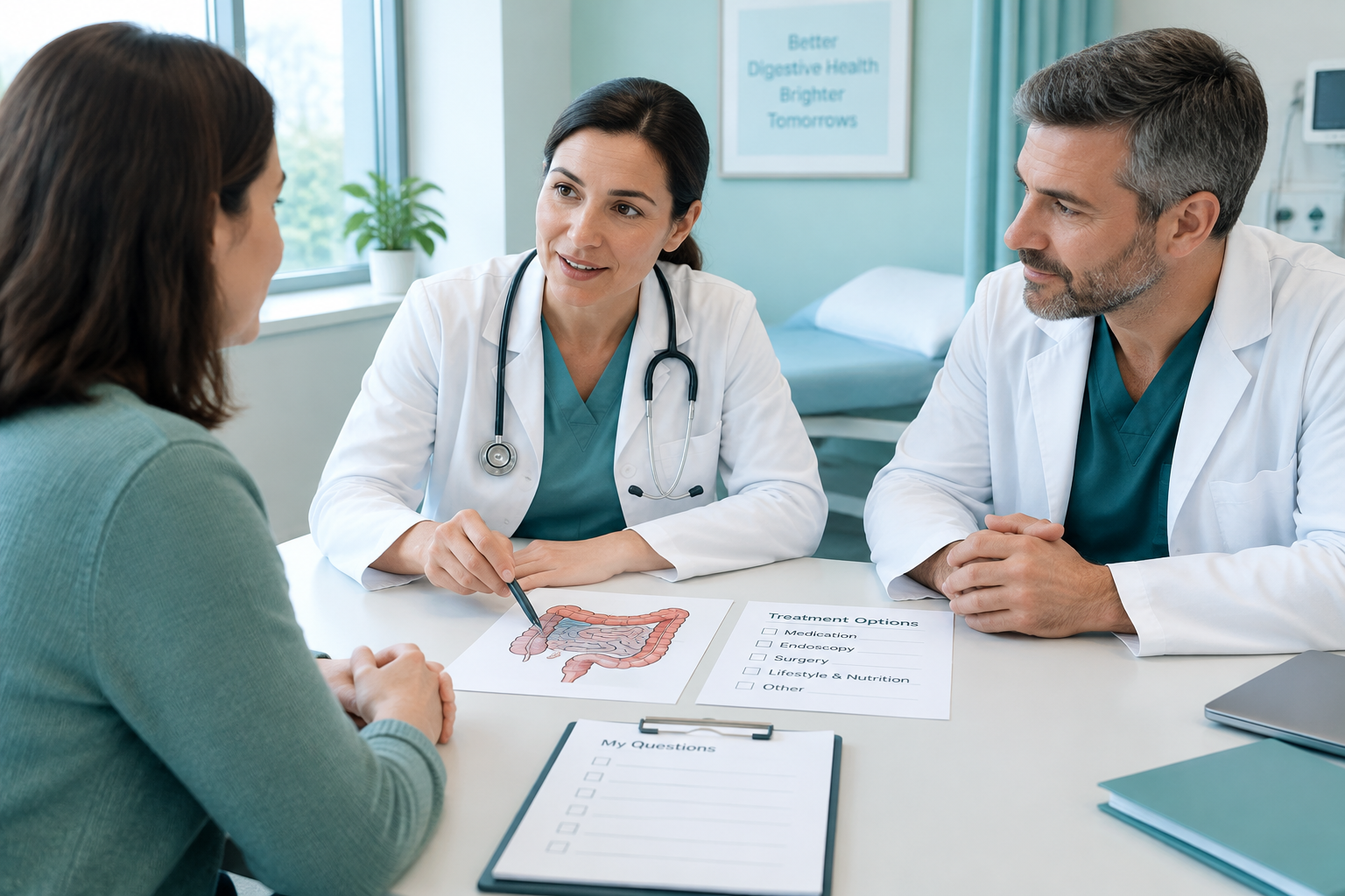 IBD surgery consultation for uncontrolled inflammation, complications, Crohn's disease, and ulcerative colitis