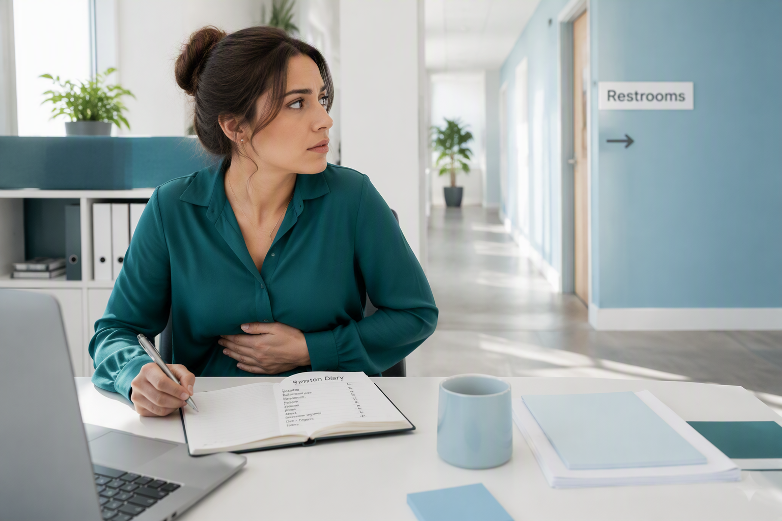 IBS work limitations including restroom urgency, fatigue, and interrupted concentration