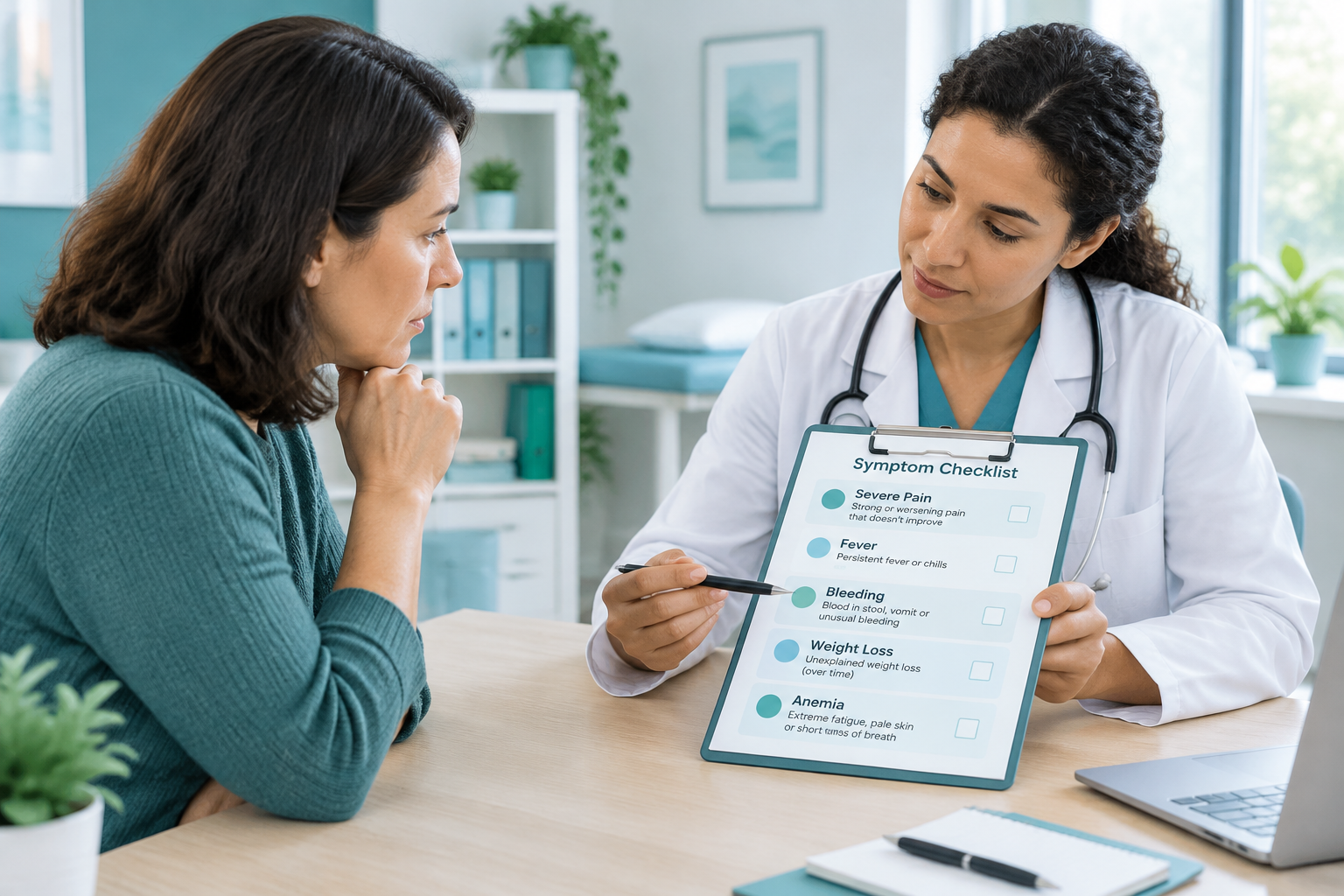 Clinician reviewing digestive red flags requiring prompt gut health evaluation
