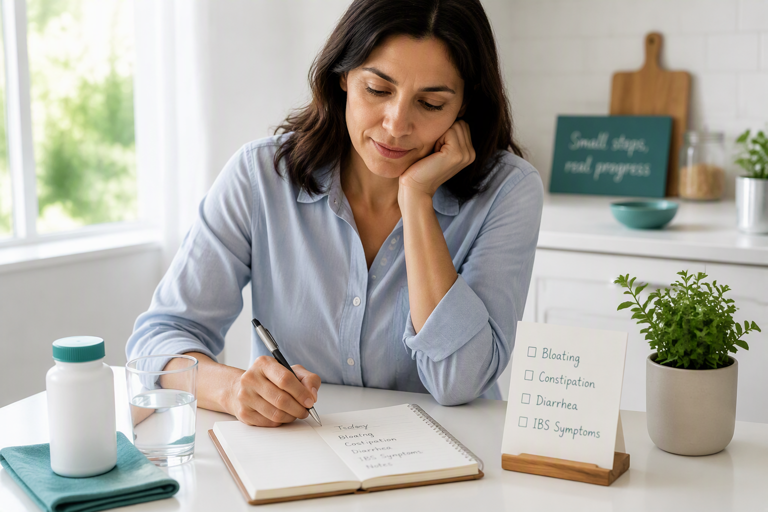Adult comparing probiotic strains for bloating, constipation, diarrhea, and IBS