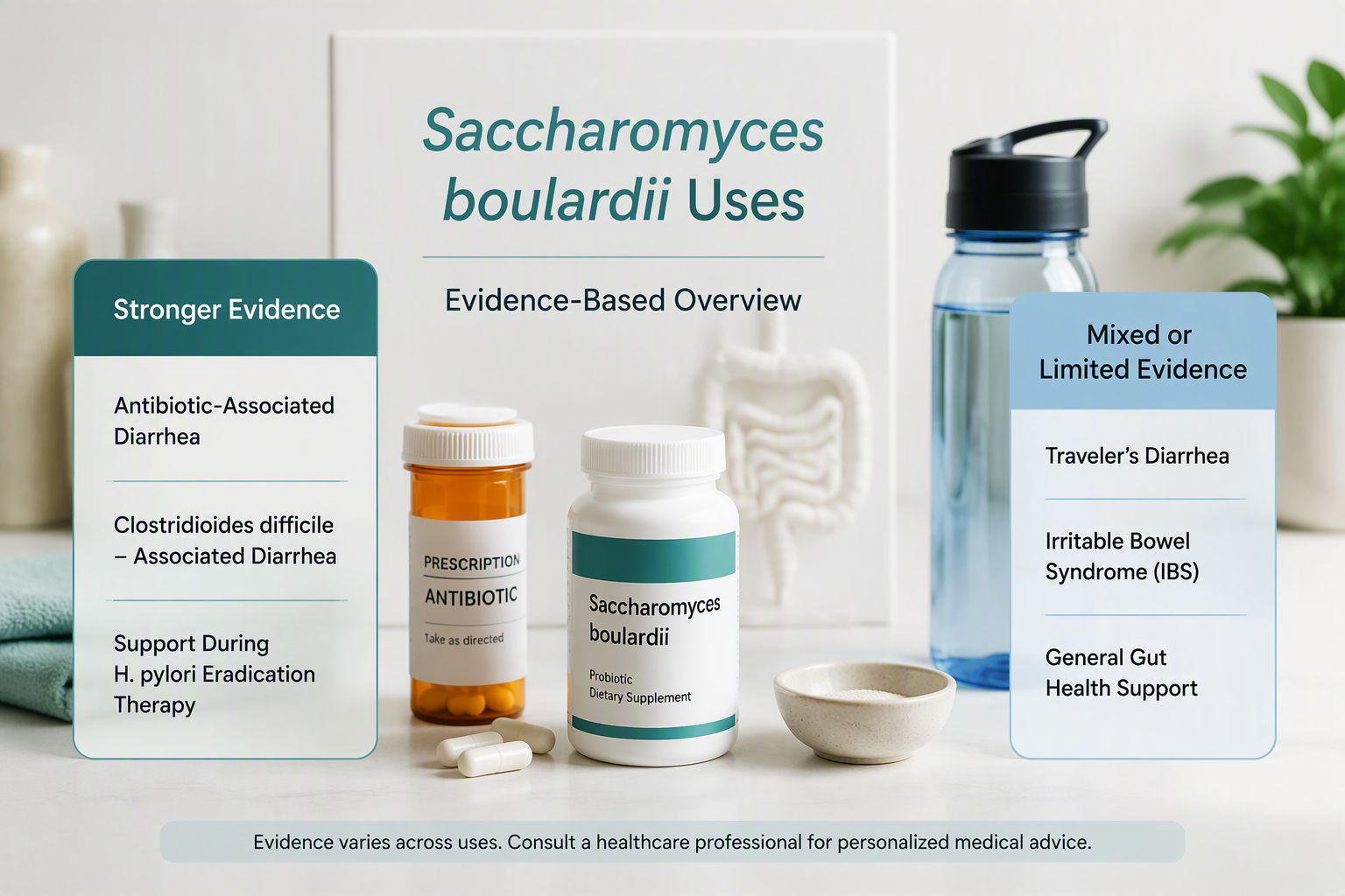 Evidence-based Saccharomyces boulardii uses for antibiotic-associated diarrhea